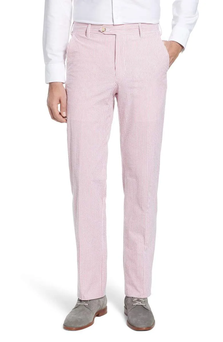 Seersucker Pant<br>Flat Front<br>Regular Rise