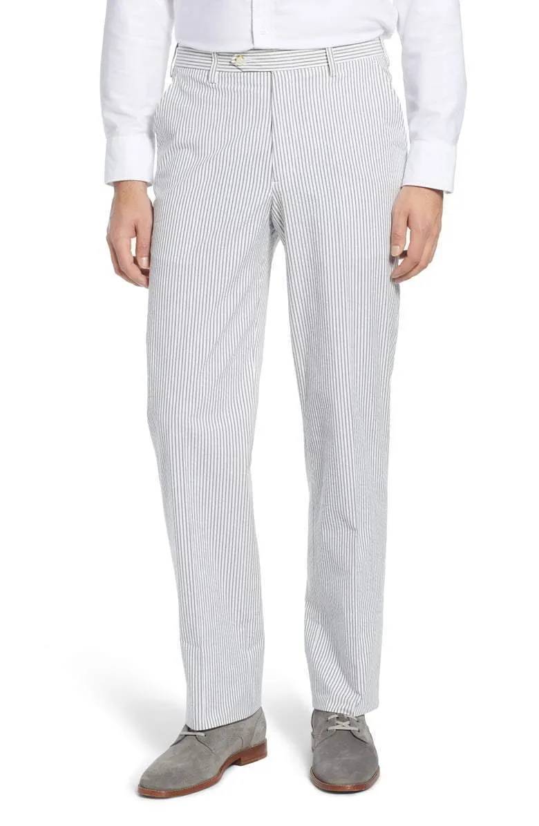 Seersucker Pant<br>Flat Front<br>Regular Rise