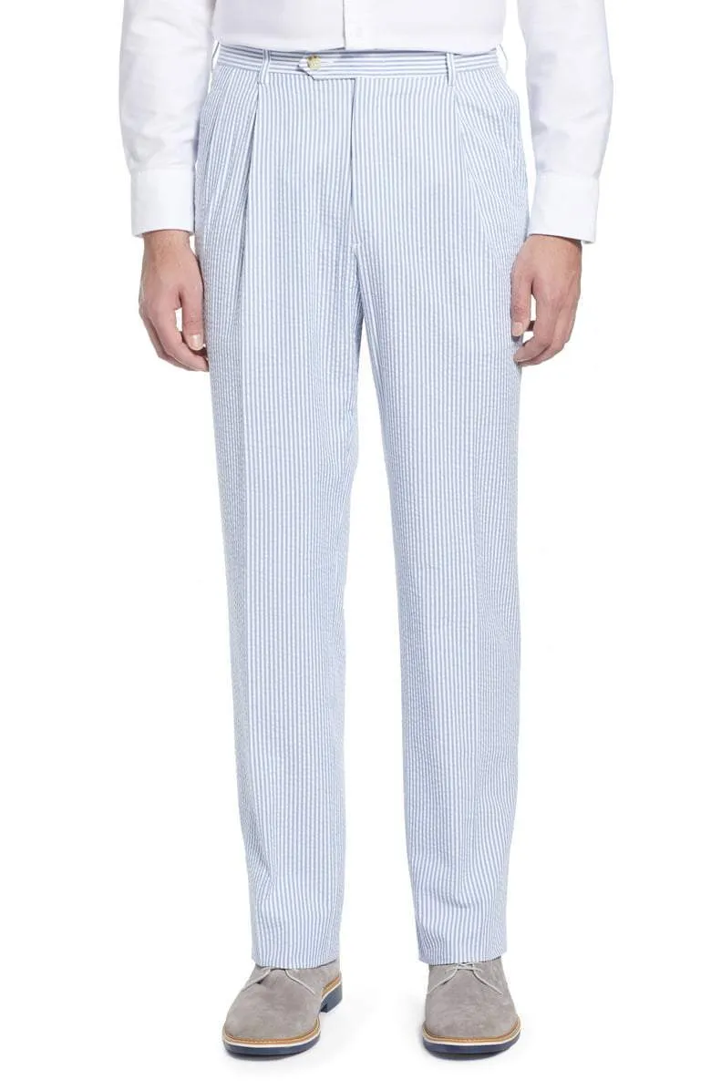 Seersucker Pant<br>Pleated<br>Regular Rise