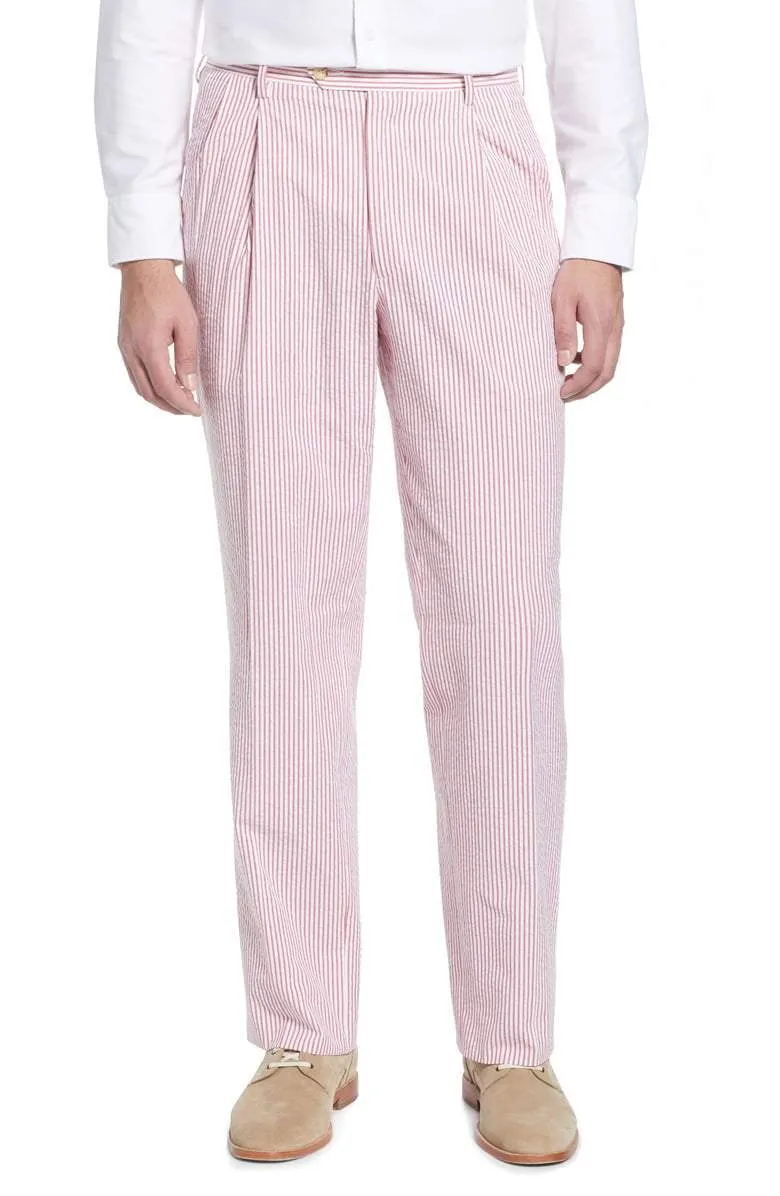 Seersucker Pant<br>Pleated<br>Regular Rise