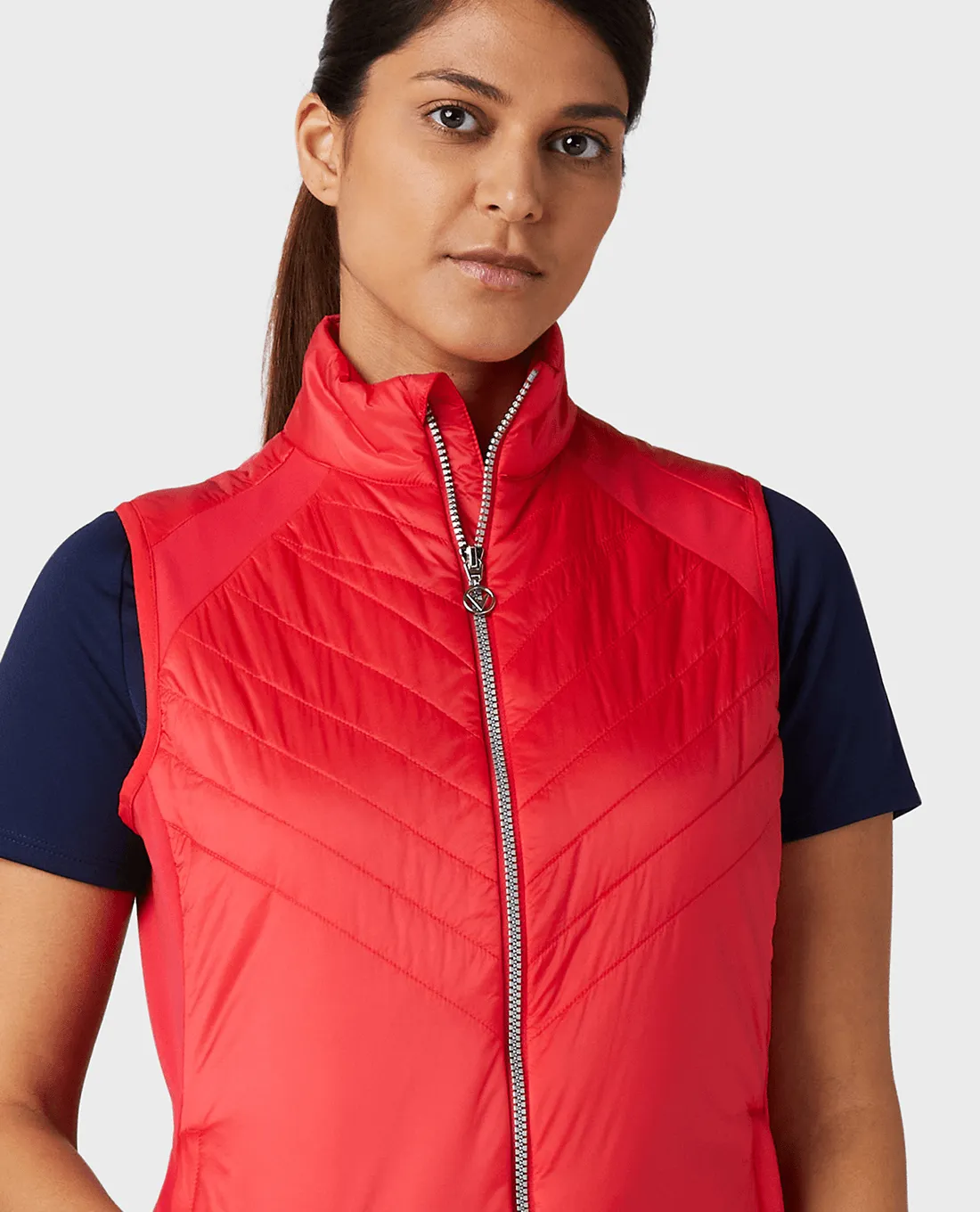 SIZE M - CALLAWAY Engineered Thermal Chev Quilted Vest D024 Paradise Pink