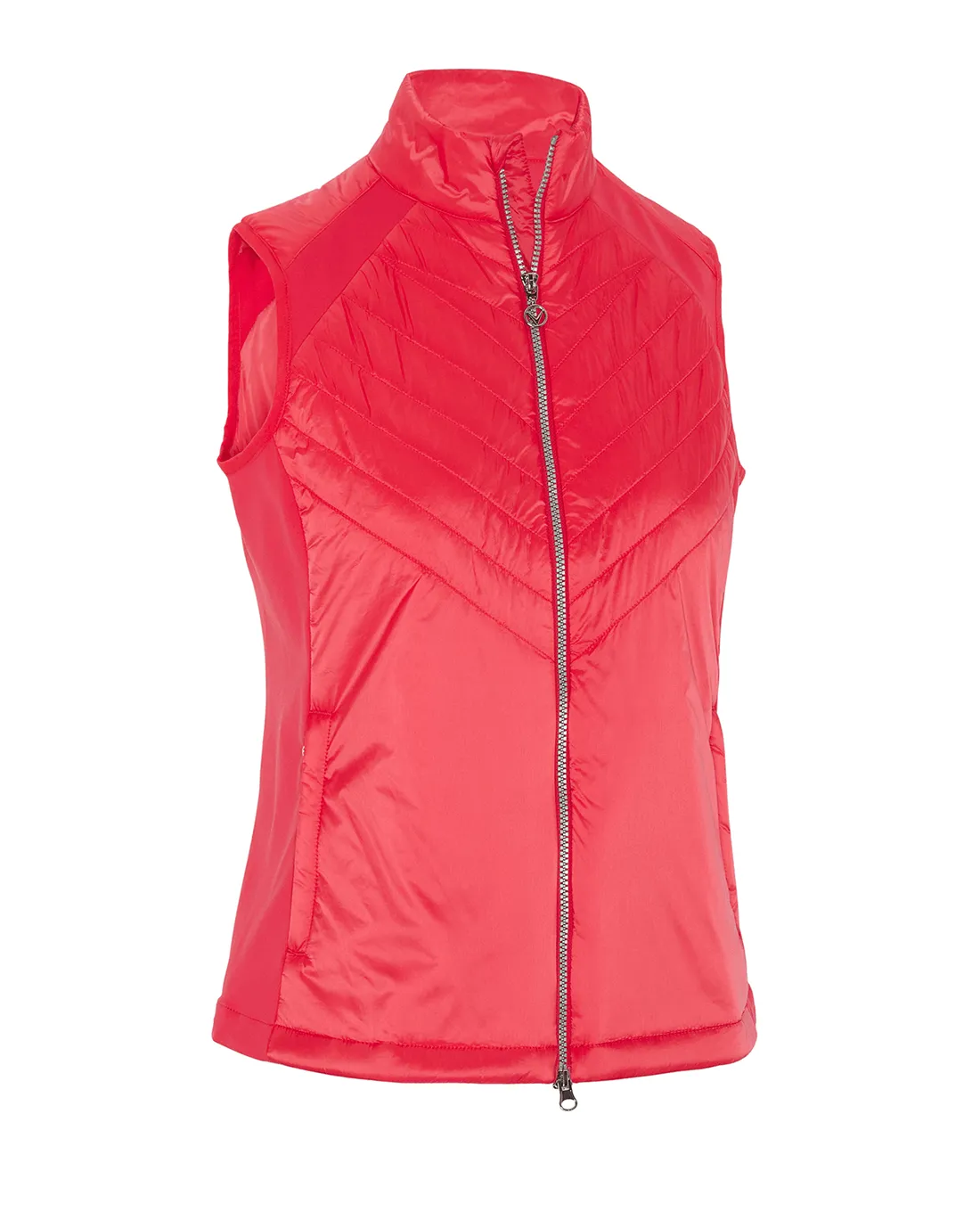 SIZE M - CALLAWAY Engineered Thermal Chev Quilted Vest D024 Paradise Pink