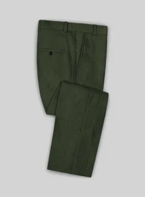 Solbiati Bottle Green Seersucker Pants