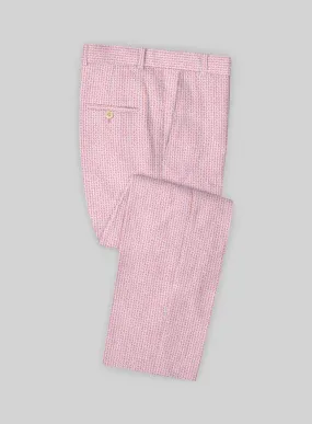 Solbiati Gingham Pink Seersucker Pants