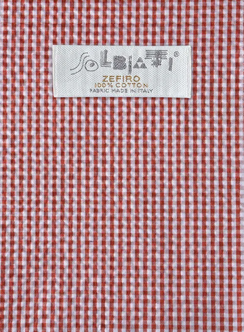 Solbiati Gingham Red Seersucker Pants