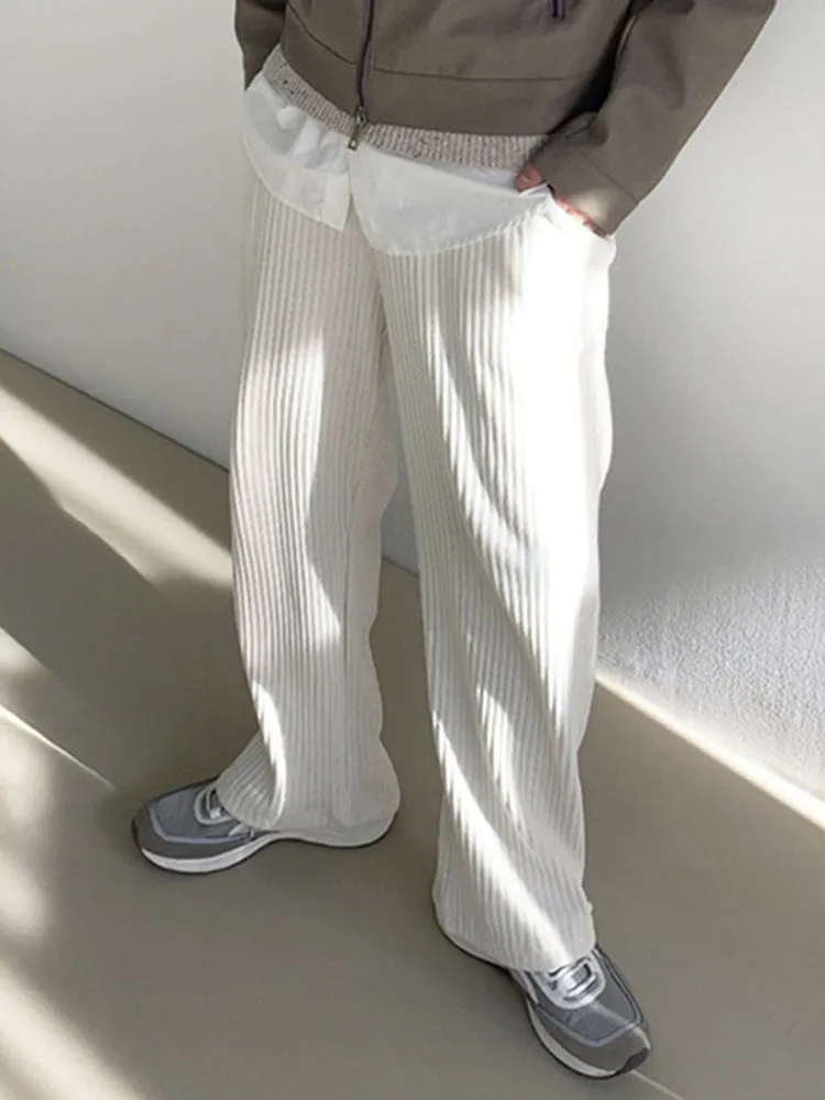 Solid Color Corduroy Pants