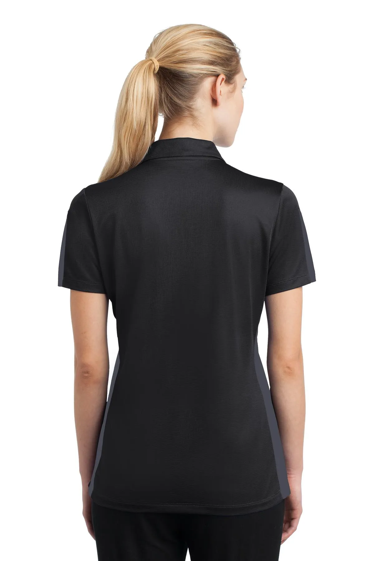 Sport-Tek® Ladies PosiCharge® Active Textured Colorblock Polo. LST695