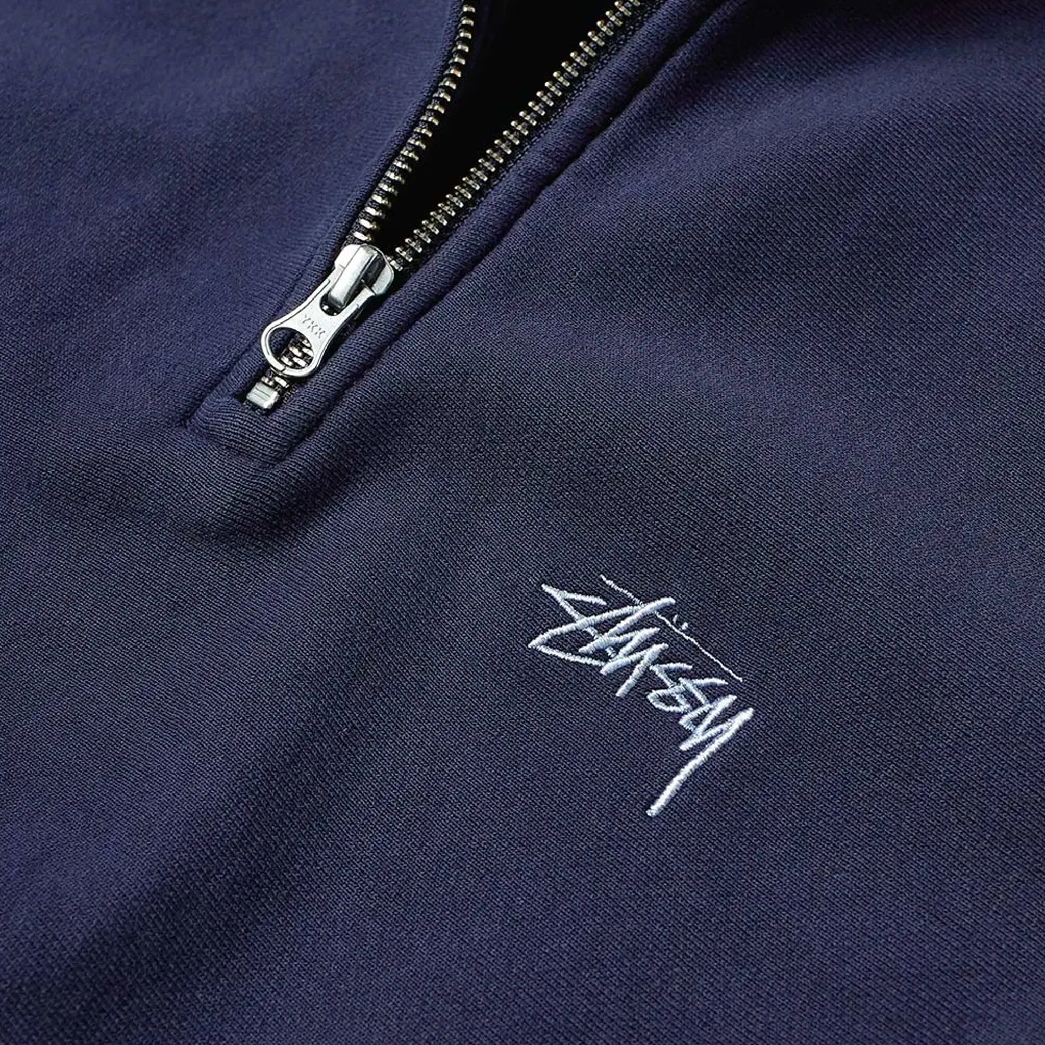 Stussy Stock Fleece Mock Sweatshirt (Navy)