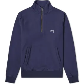 Stussy Stock Fleece Mock Sweatshirt (Navy)