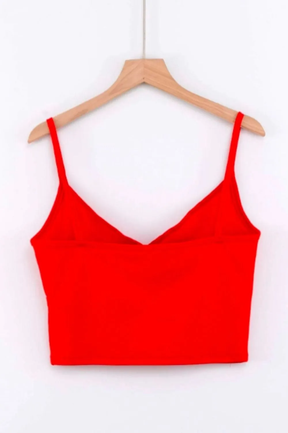 Surplice Front Crop Cami Top