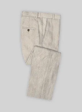 Tan Seersucker Pants