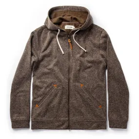 The Après Hoodie in Olive Hemp Donegal