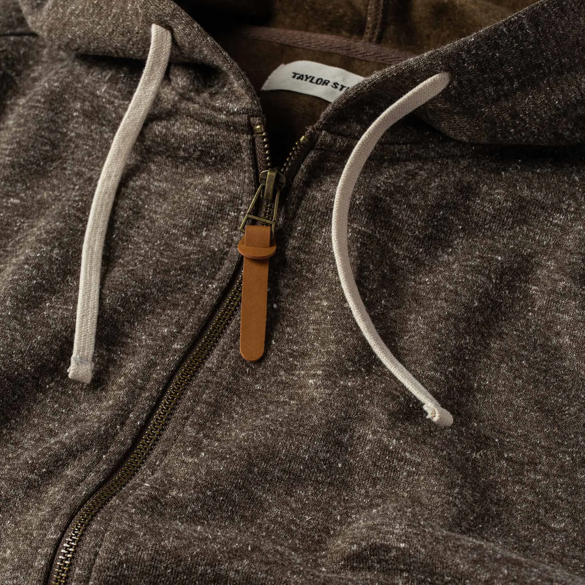 The Après Hoodie in Olive Hemp Donegal