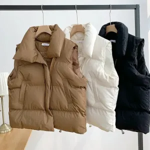 Thick and  Warm Jacket  for Women. Casual Outerwear Short Waistcoat. Windproof Vest Coats