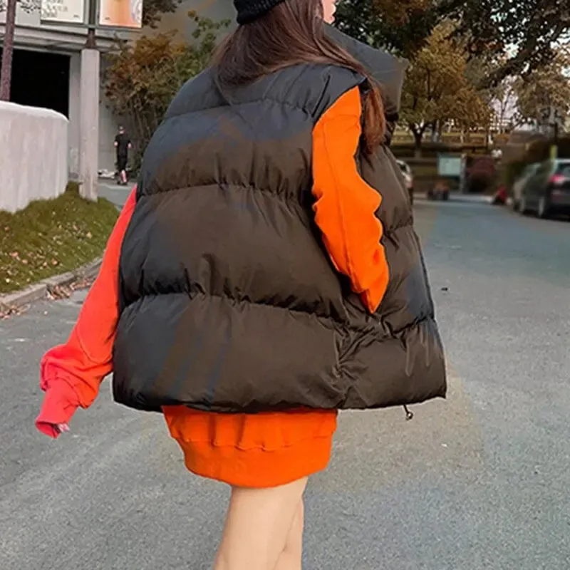 Thick and  Warm Jacket  for Women. Casual Outerwear Short Waistcoat. Windproof Vest Coats