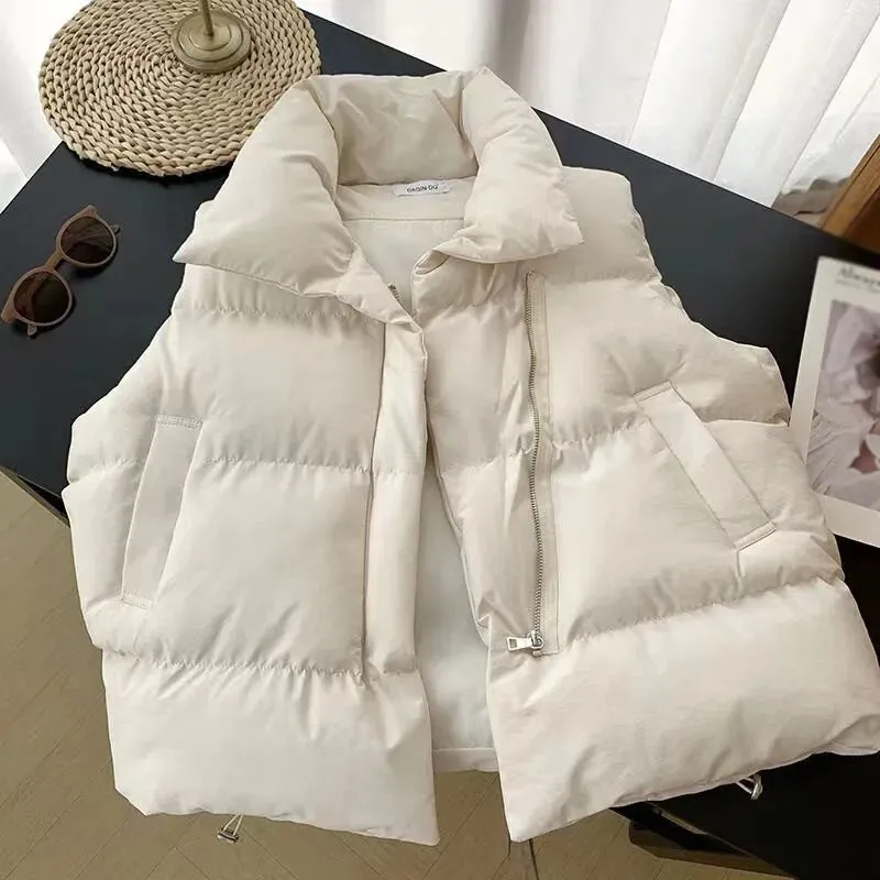 Thick and  Warm Jacket  for Women. Casual Outerwear Short Waistcoat. Windproof Vest Coats