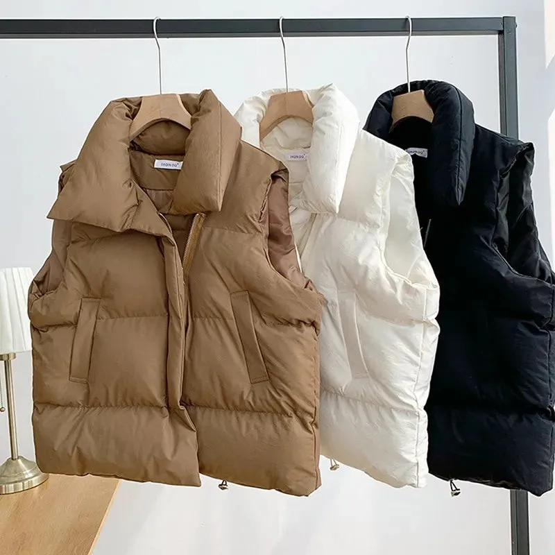 Thick and  Warm Jacket  for Women. Casual Outerwear Short Waistcoat. Windproof Vest Coats