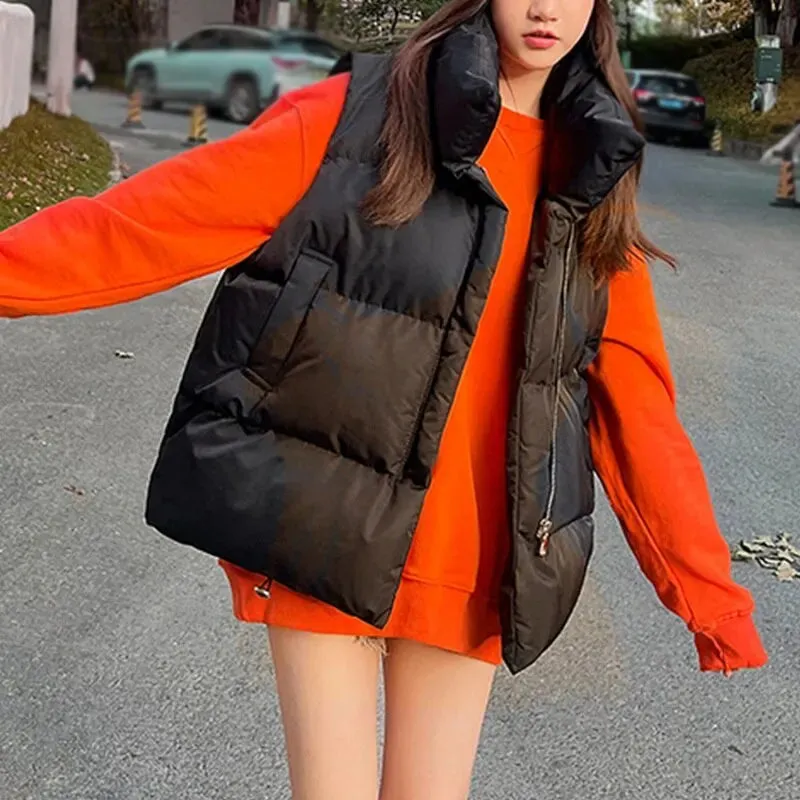 Thick and  Warm Jacket  for Women. Casual Outerwear Short Waistcoat. Windproof Vest Coats