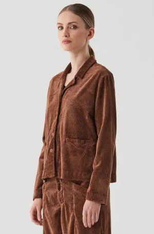 Transit Par Such Cropped Cord Jacket in Rust