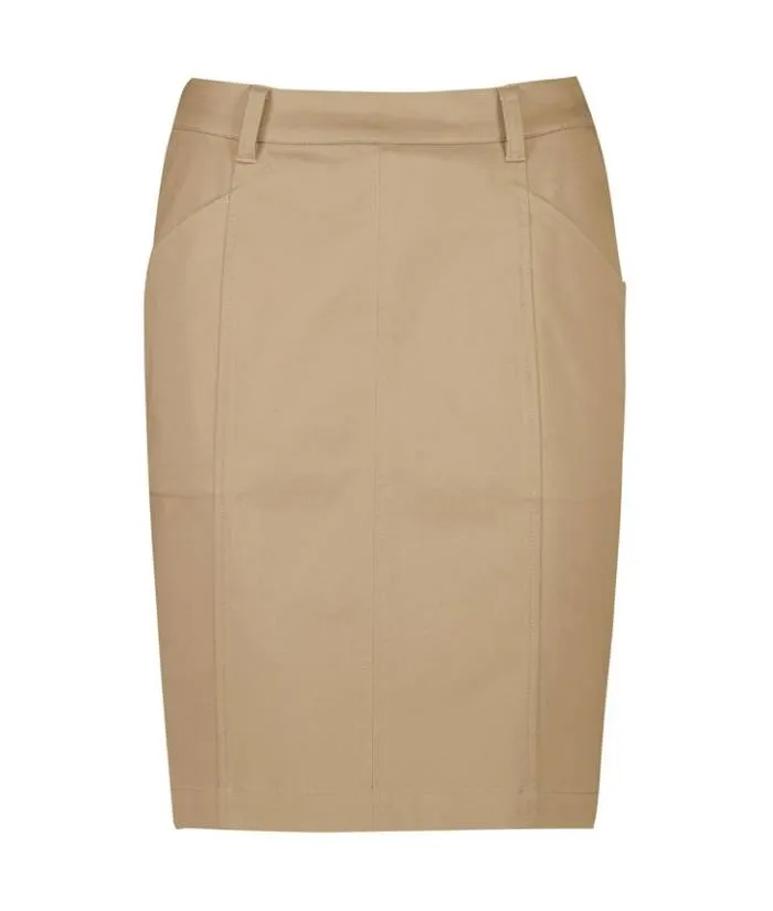 Traveller Womens Stretch Skirt with Belt