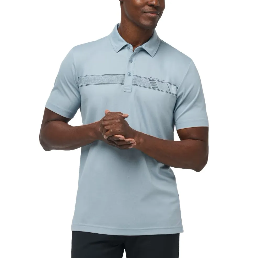 Travis Mathew Fresh Catch Golf Shirt - Heather Dusty Blue