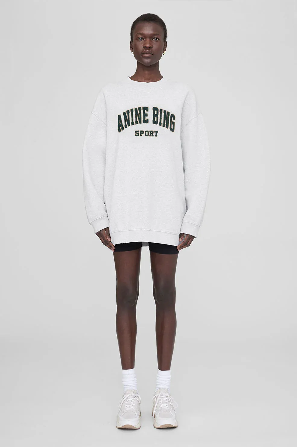 TYLER SWEATSHIRT - HEATHER GREY & GREEN