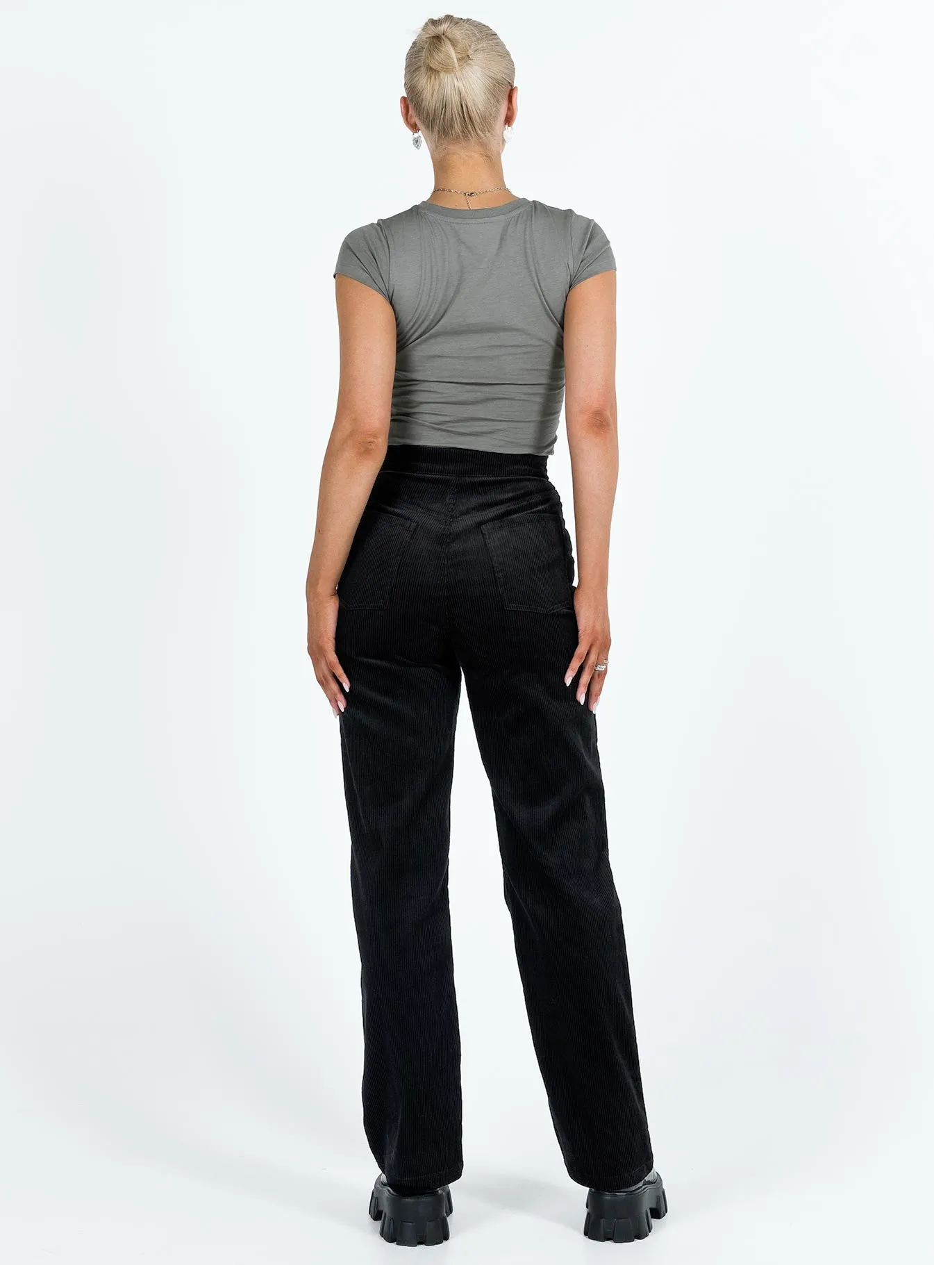 Uptown Cord Pants Black