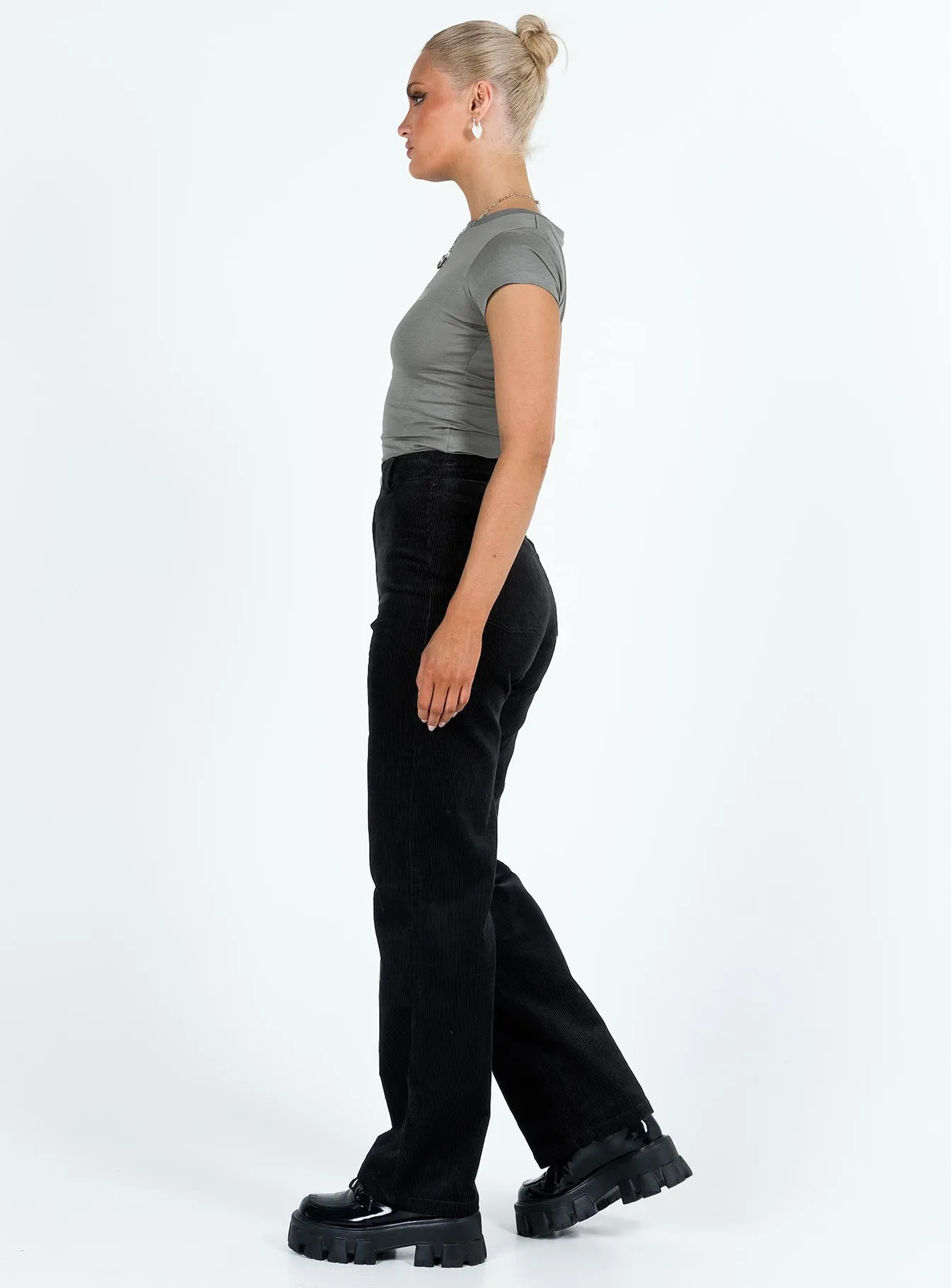 Uptown Cord Pants Black