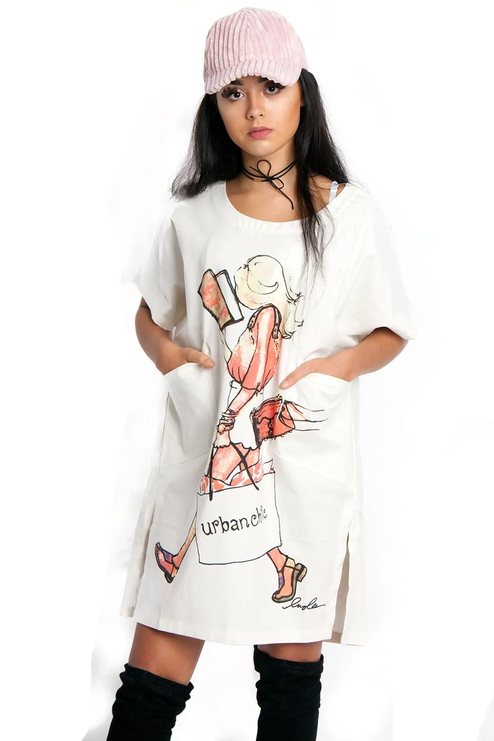 Urban Chic Print T- shirt Dress