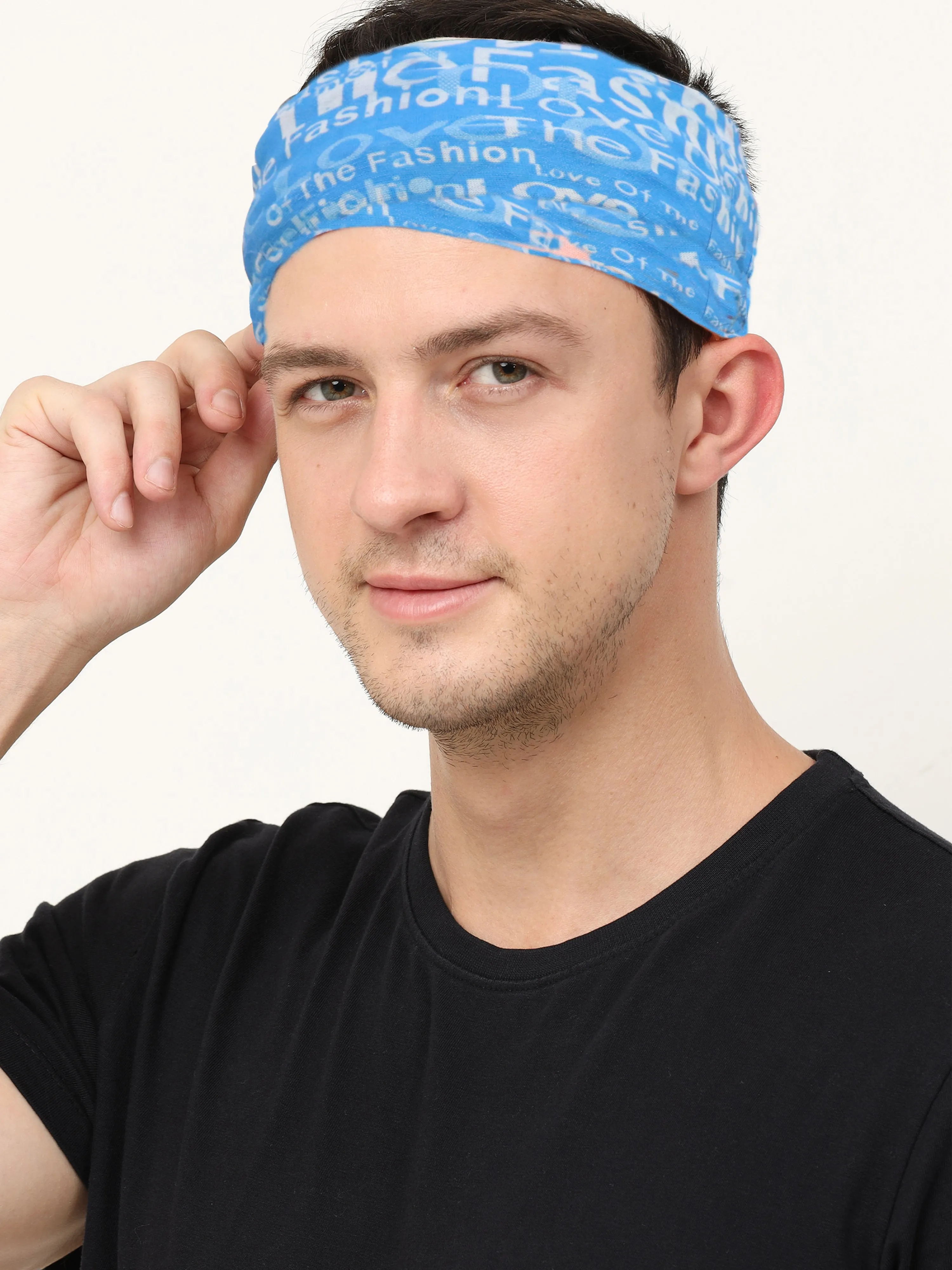 UrGear Men Women Unisex Adults and Kids Blue Printed Bamboo Anti Microbial Multipurpose FREE SIZE Bandana