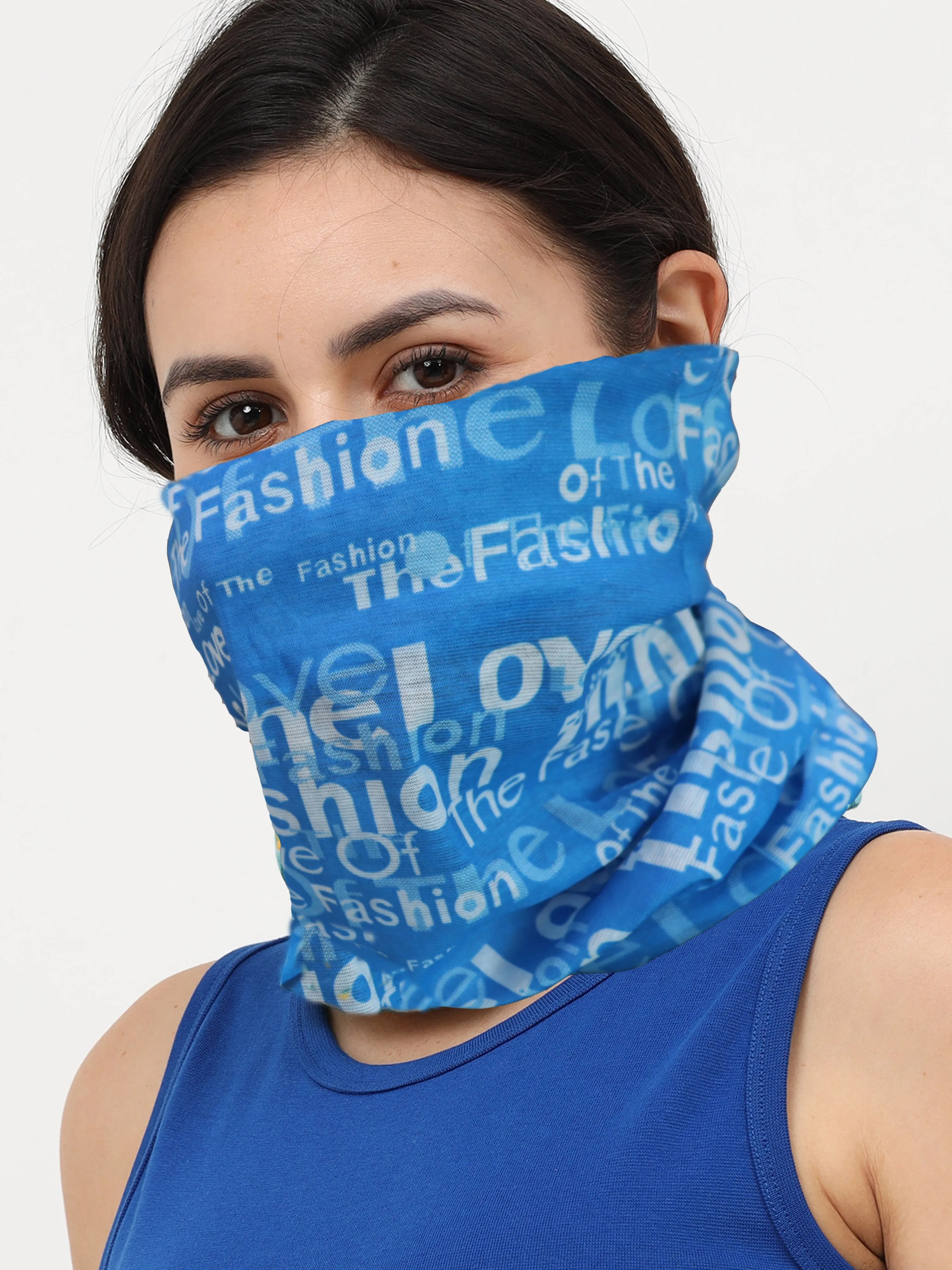 UrGear Men Women Unisex Adults and Kids Blue Printed Bamboo Anti Microbial Multipurpose FREE SIZE Bandana