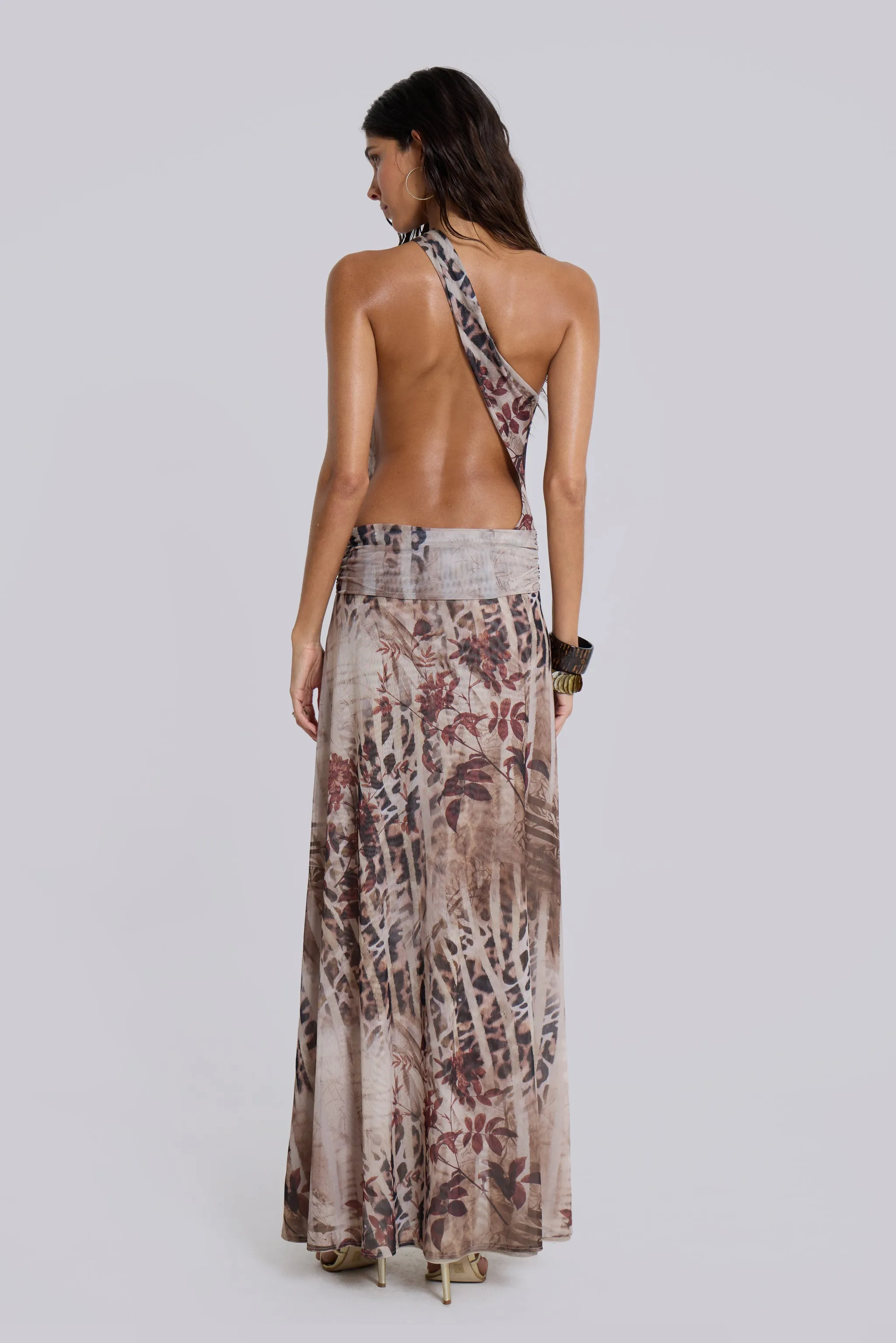 Valentina Asymmetric Cut Out Maxi Dress