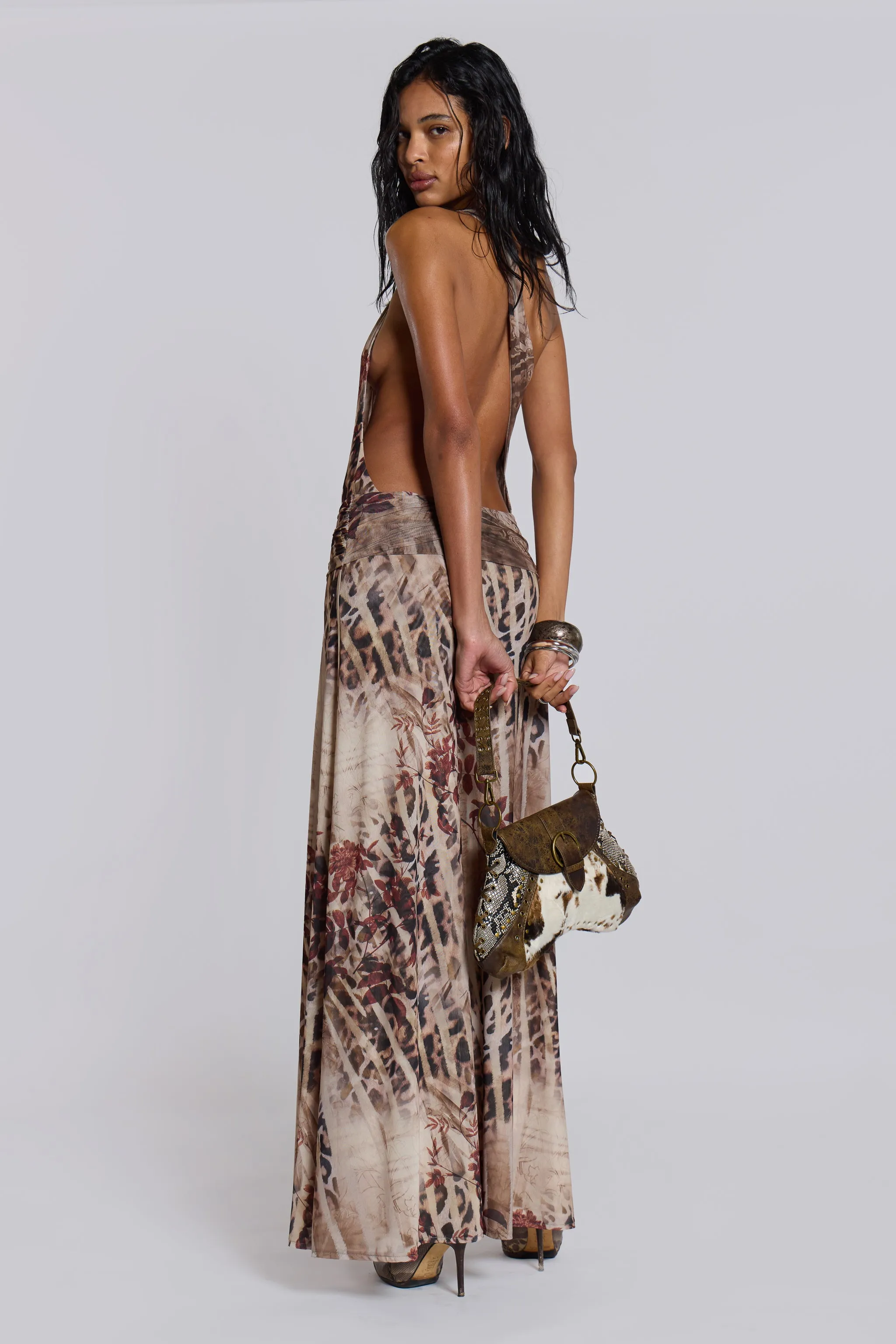 Valentina Asymmetric Cut Out Maxi Dress