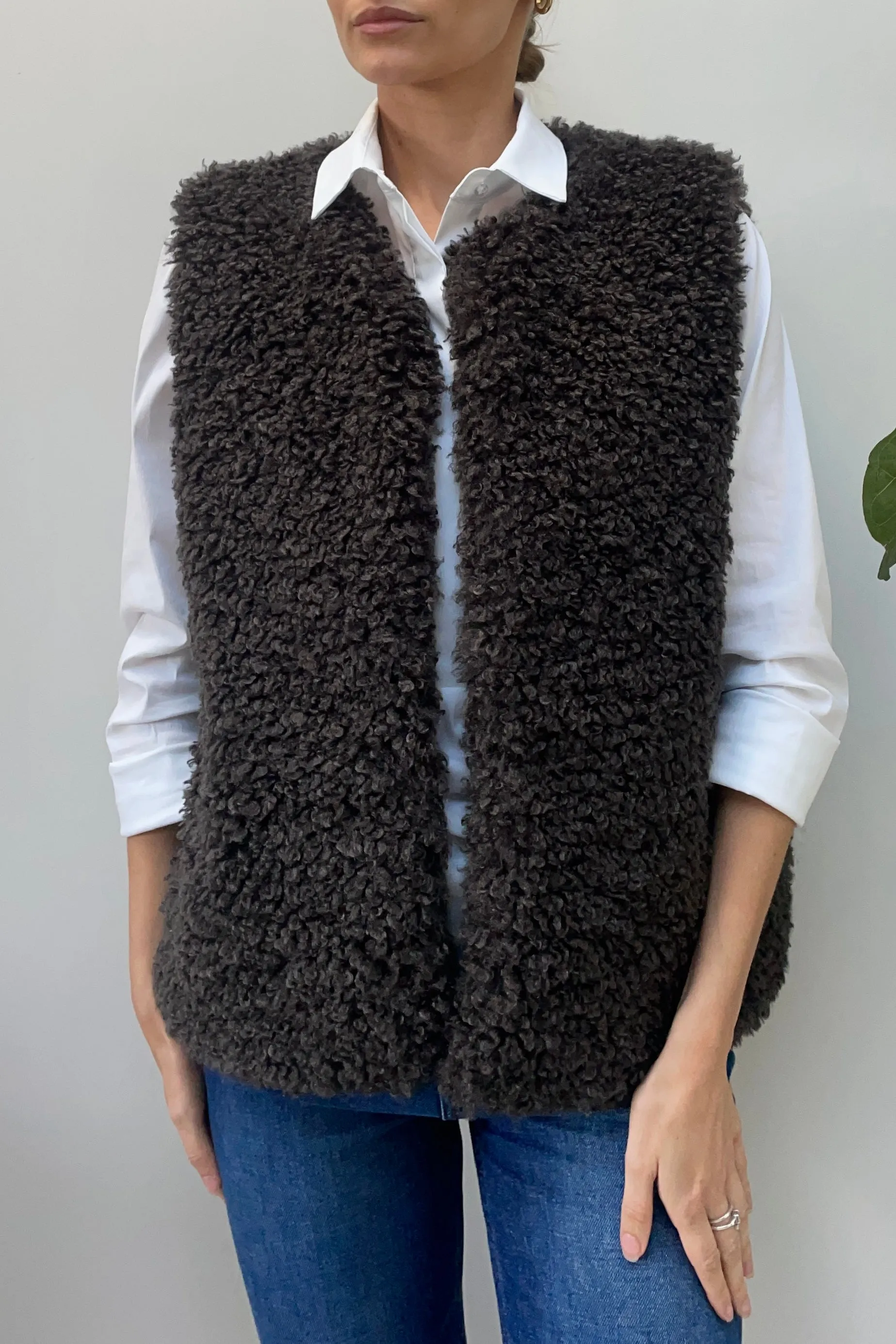 Vinnie Faux Sheepskin Gilet