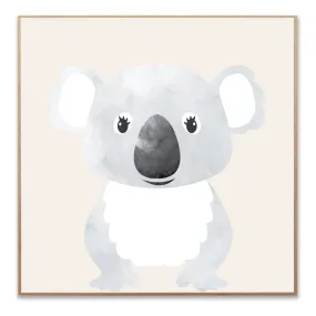 Wall Decoration Framed Canvas - Australian Koala 20x20"