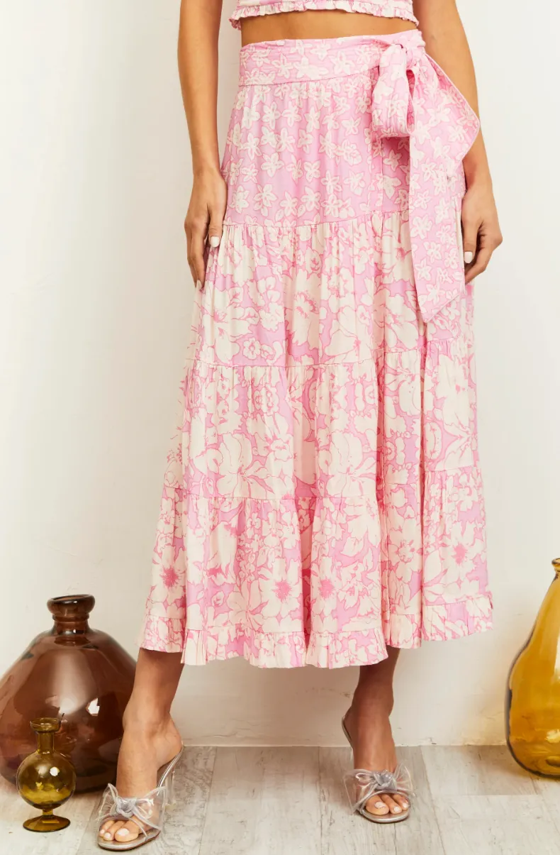 WANDA SKIRT - PORTIA OMBRE FLORAL