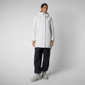 Woman's hooded parka nellie in fog grey