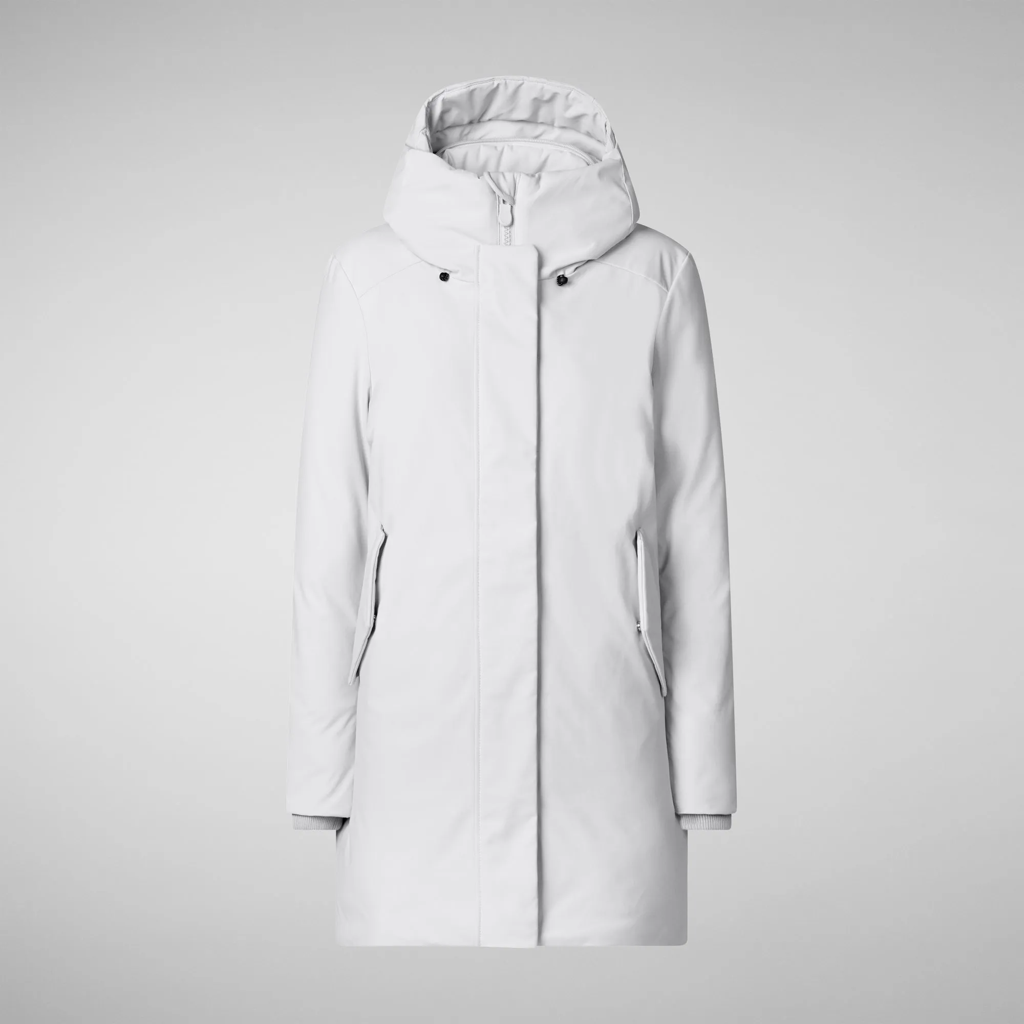 Woman's hooded parka nellie in fog grey