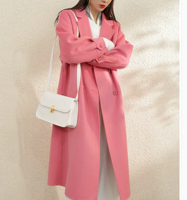 Women Wool Coat, Long Winter Wool Coat Jacket 0999