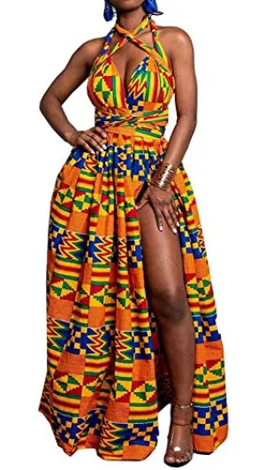 Women's Afrikan Floral Printed Dresses