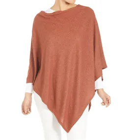 Women's Coco   Carmen Lightweight Brushed Poncho Rust