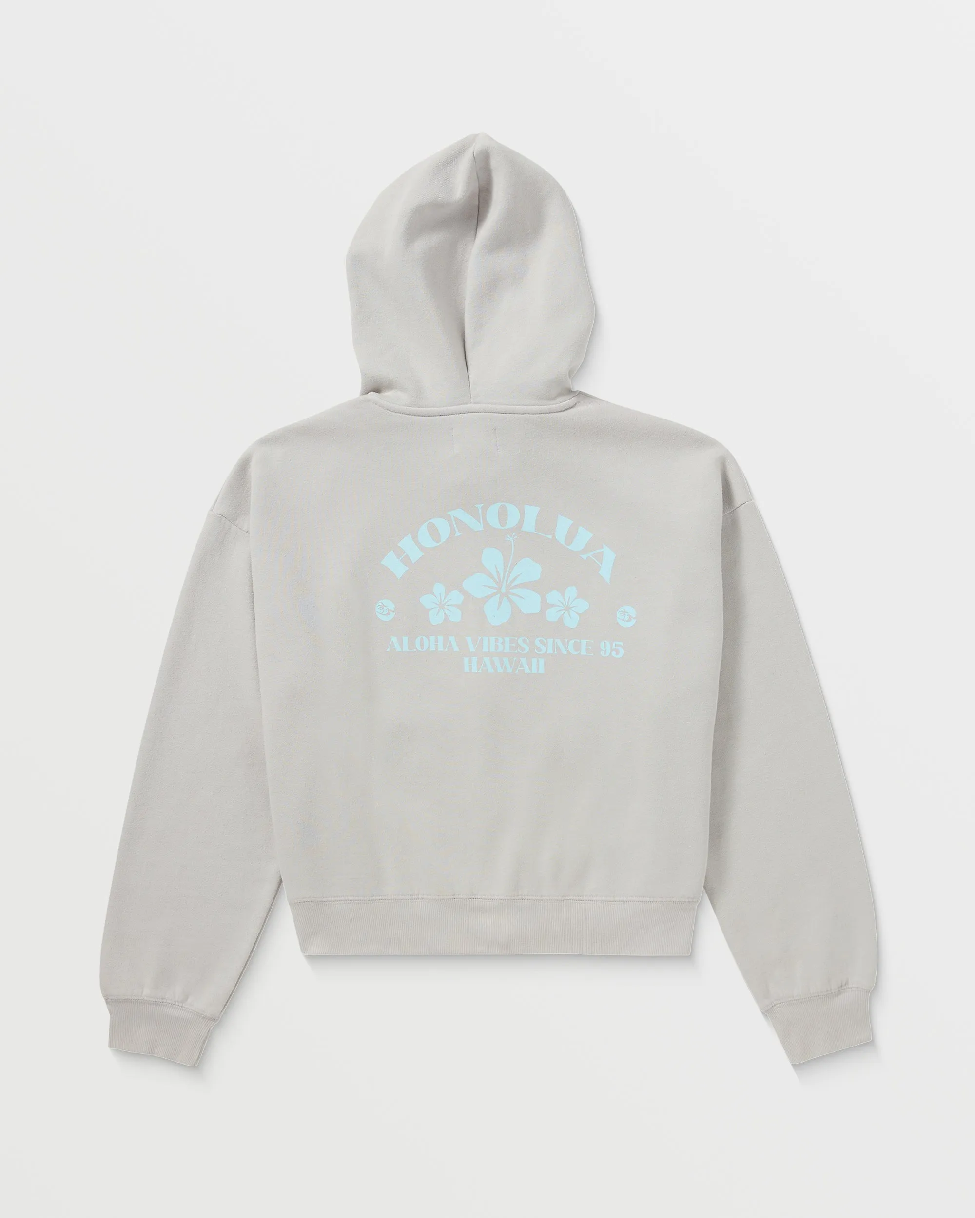 Womens Lei 95 Zip-Up Hoodie - Pearl Grey