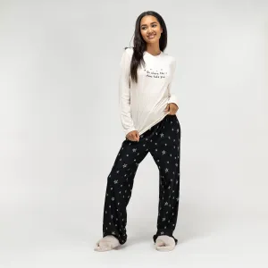 Women's Stars Slogan Jersey Pyjamas