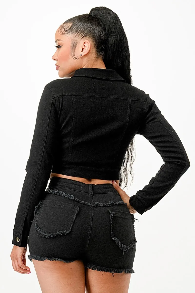 Women's Super stretchy cropped jacket