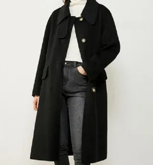 Wool Coat Handmade Long Warm Women Wool Coat Jacket/ 2200